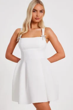 Quiz A-Line Mini Dress White Hot