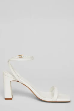 Quiz Barely There Block Heels White Clearance