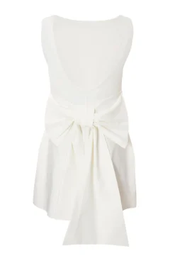 Quiz White Bow Back Mini Dress Clearance