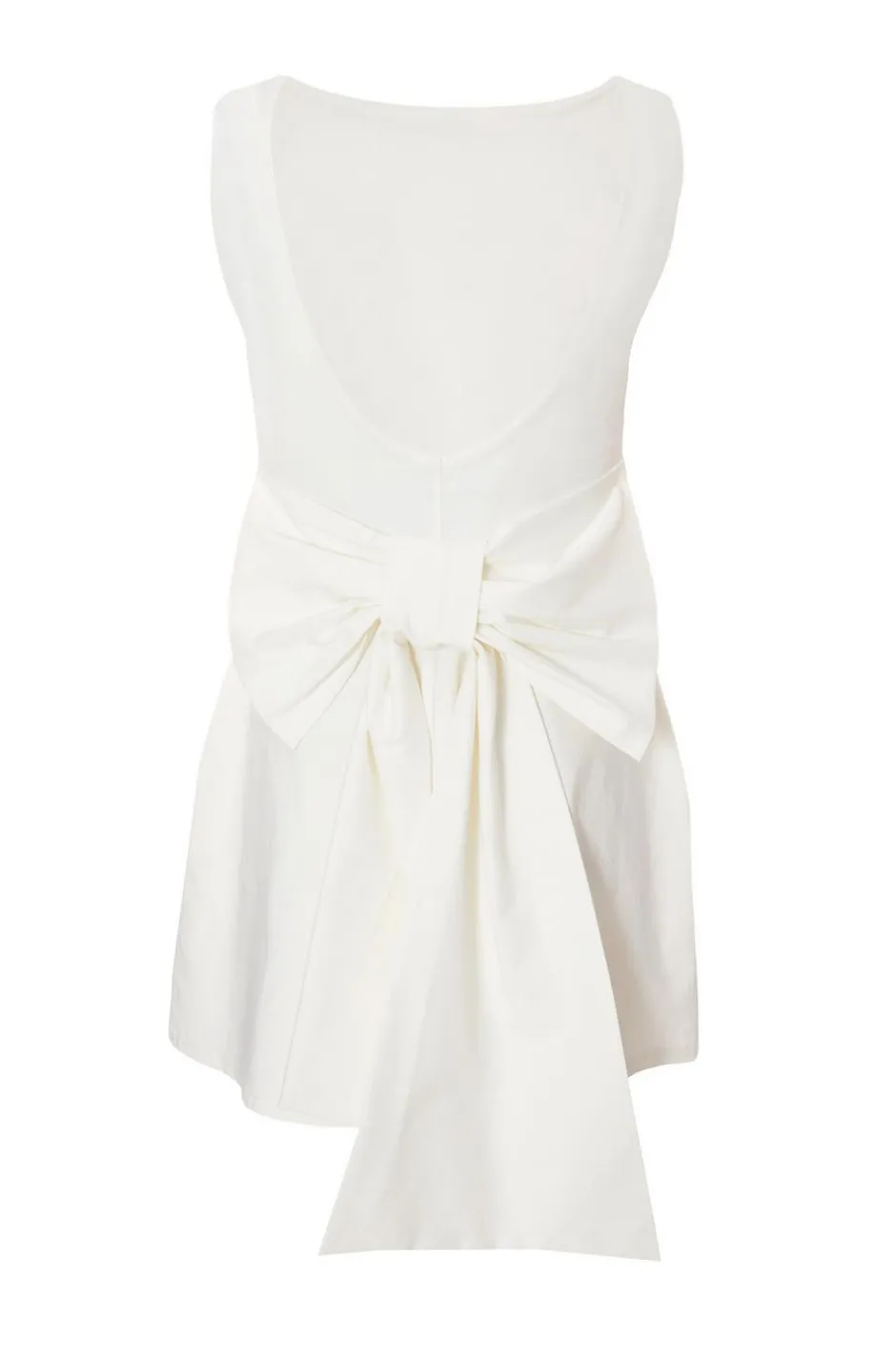 Quiz White Bow Back Mini Dress Clearance