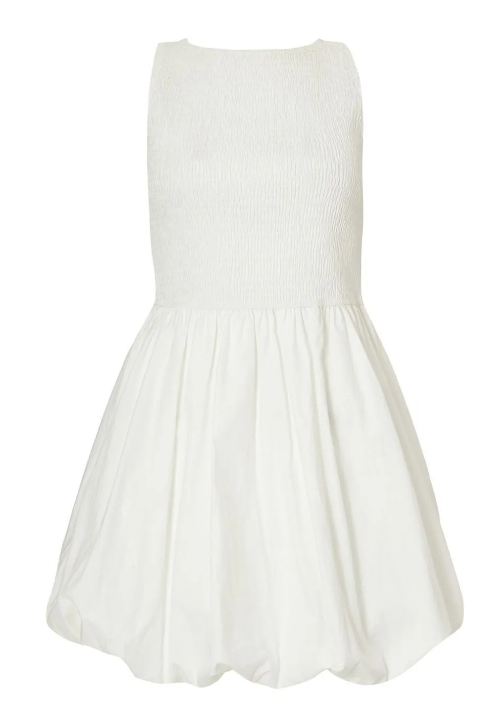 Quiz White Bubble Hem Mini Dress