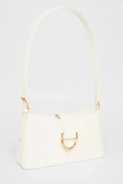 Quiz Buckle Detail Shoulder Bag White Outlet