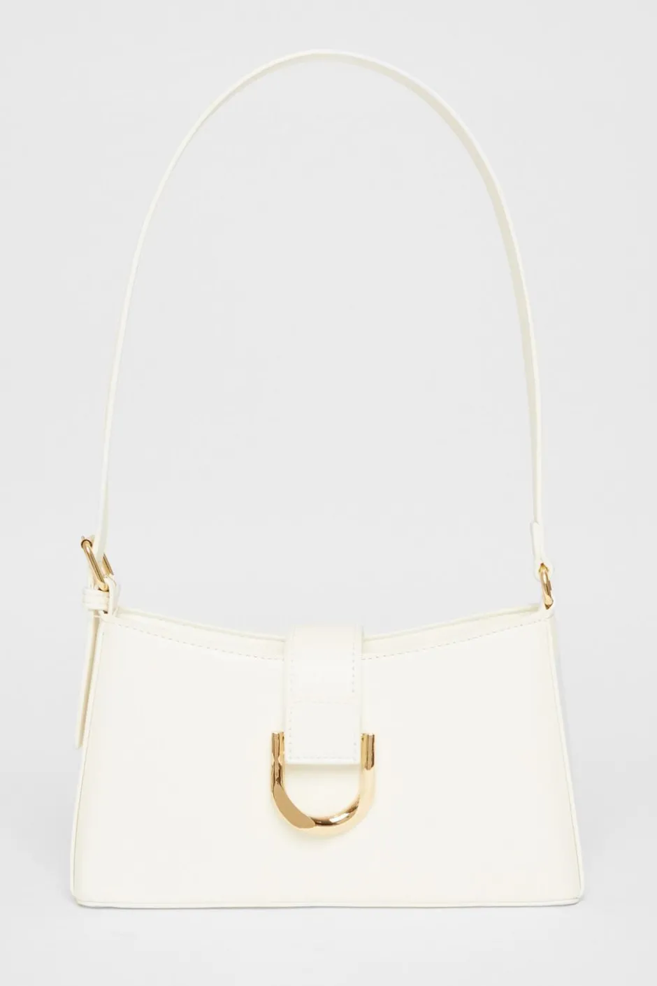 Quiz Buckle Detail Shoulder Bag White Outlet