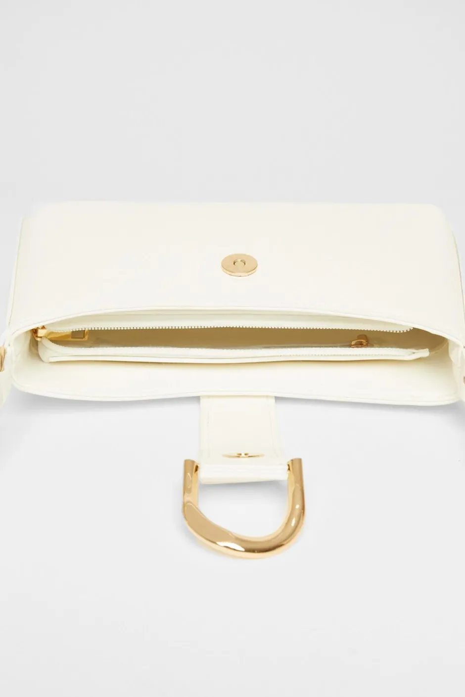 Quiz Buckle Detail Shoulder Bag White Outlet