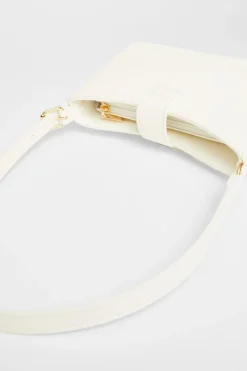 Quiz Buckle Detail Shoulder Bag White Outlet