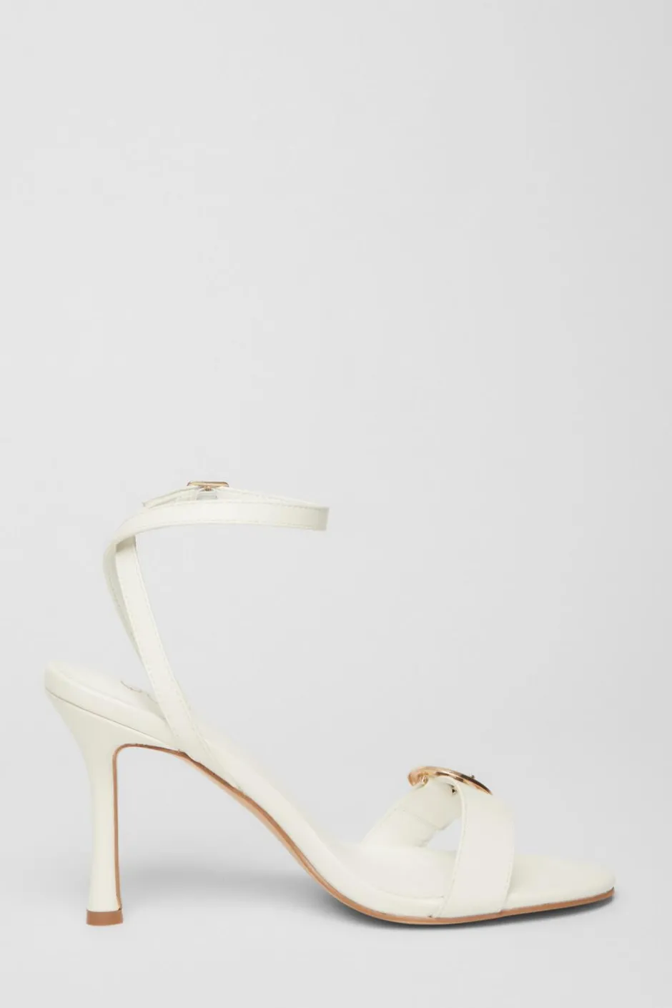 Quiz Buckle Front Heels White Best