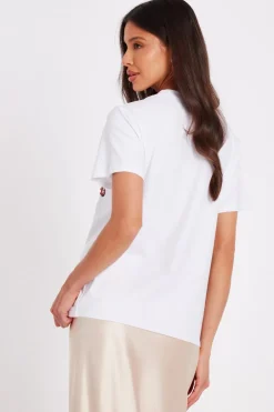 Quiz White Cherry Graphic T-Shirt New