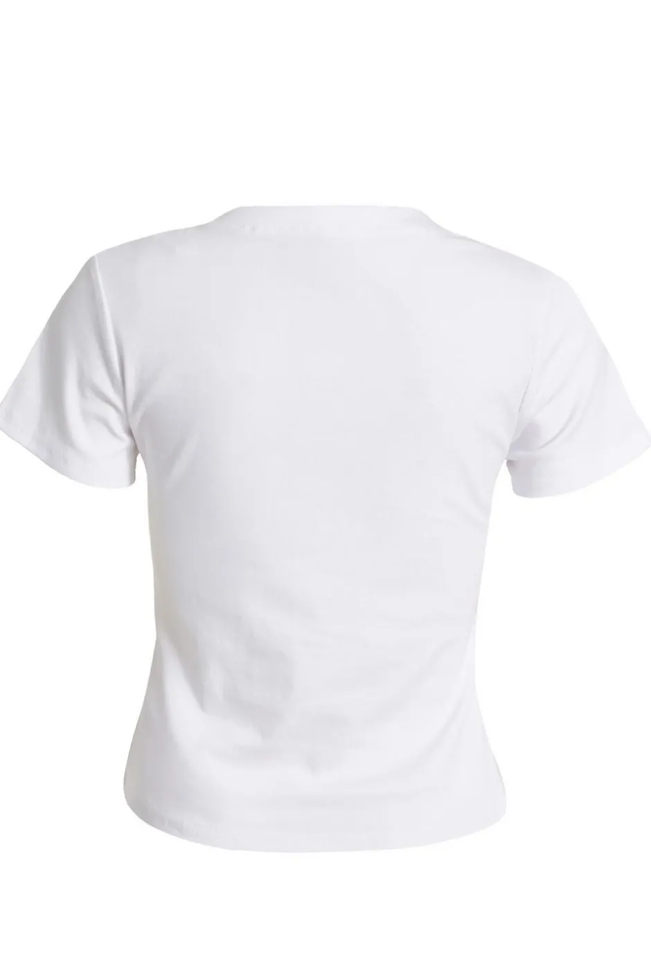Quiz White Cherry Print Crop Top Hot