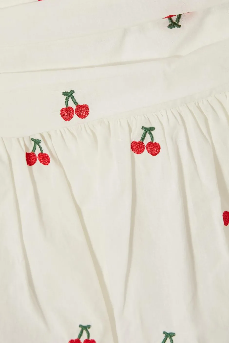 Quiz White Cherry Print Mini Skirt Clearance