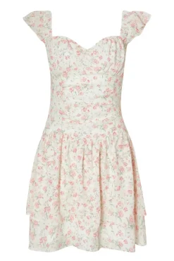 Quiz White Chiffon Ditsy Floral Dress Best
