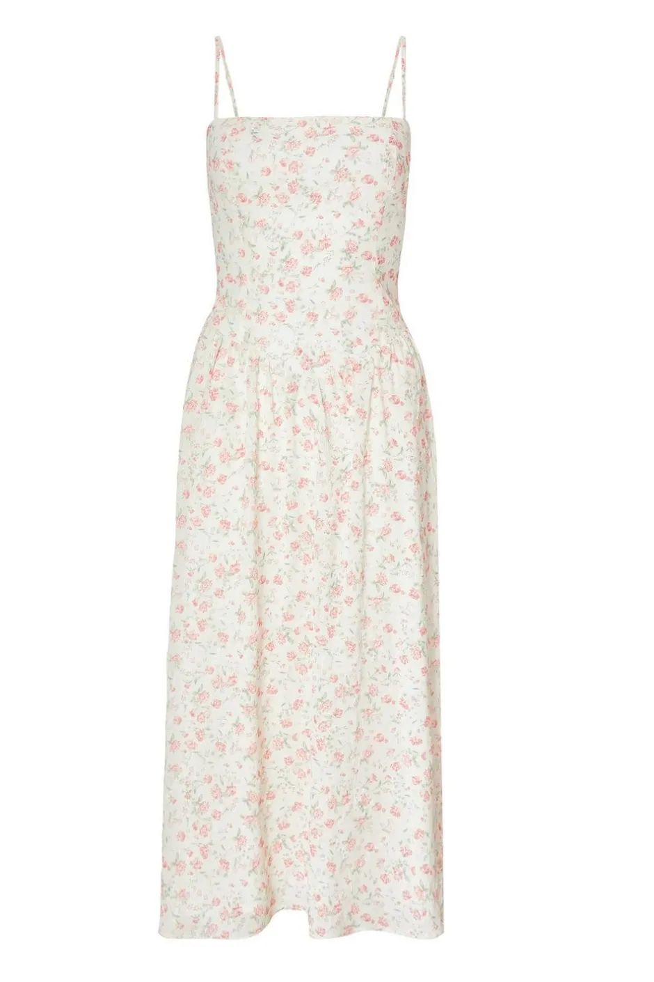 Quiz White Chiffon Floral Midi Dress Clearance