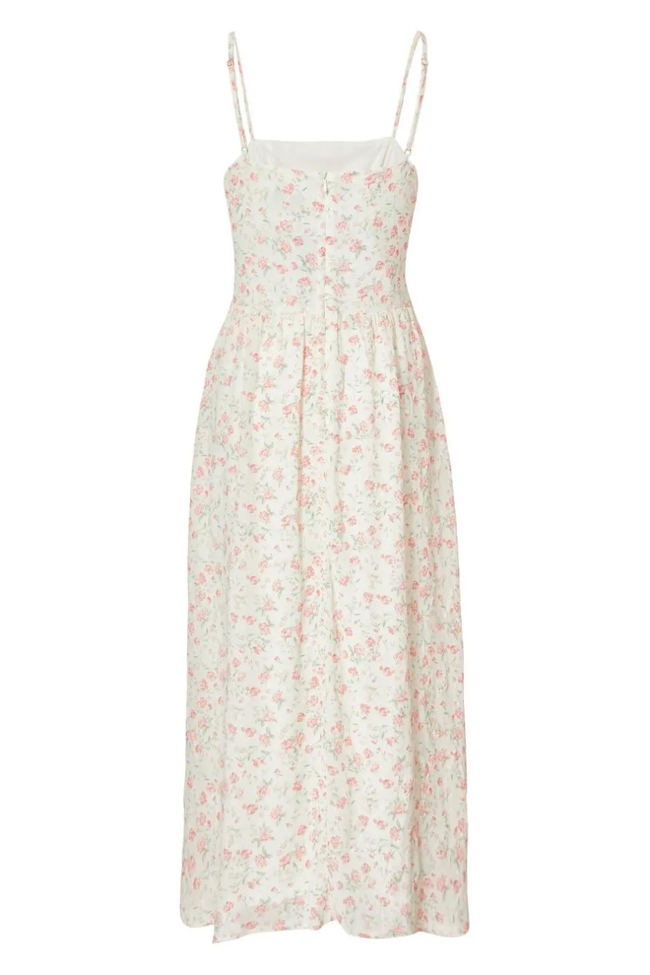 Quiz White Chiffon Floral Midi Dress Clearance