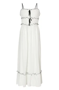 Quiz White Chiffon Strappy Midaxi Dress
