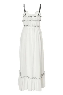 Quiz White Chiffon Strappy Midaxi Dress