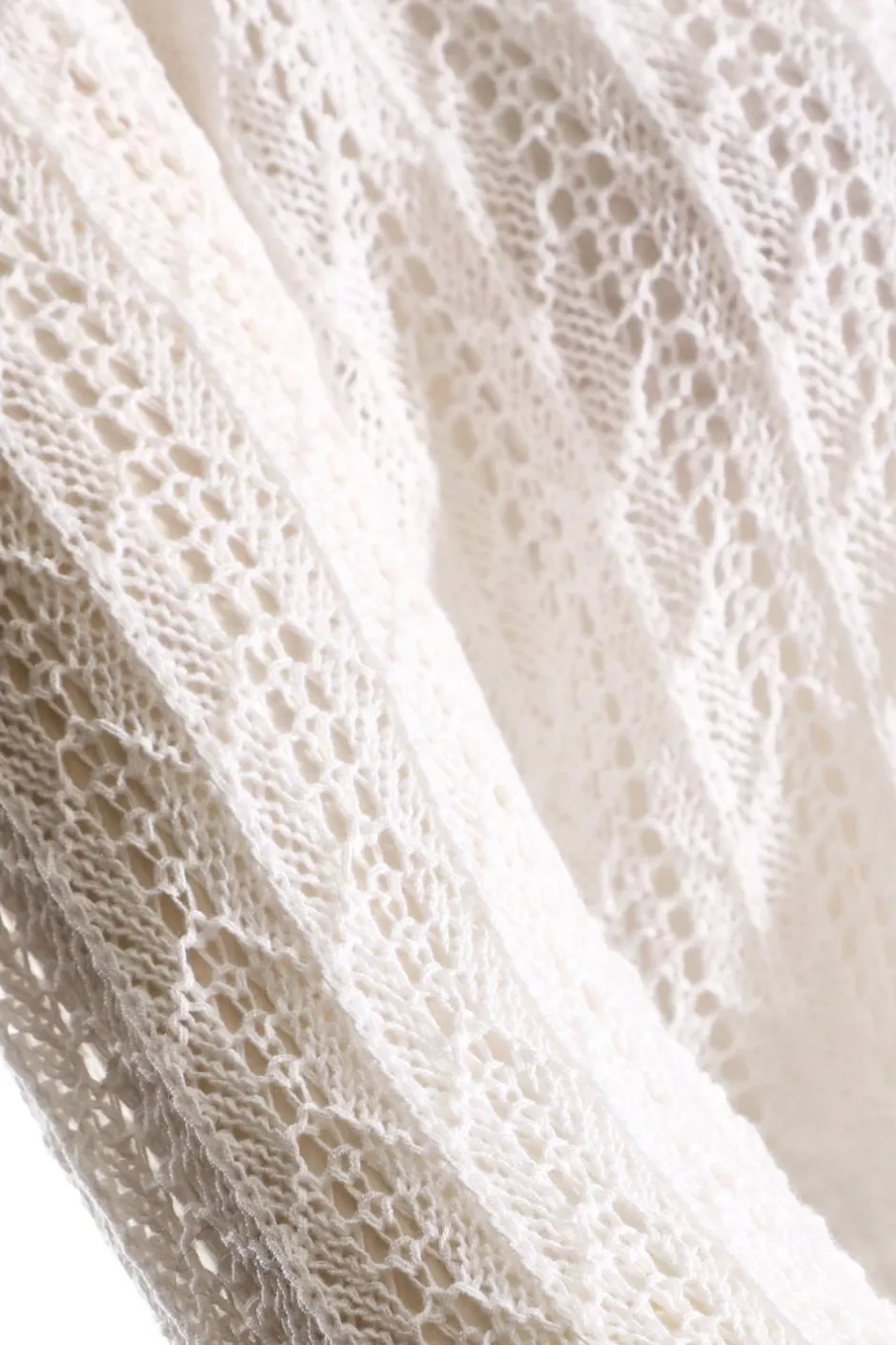 Quiz White Crochet Cropped Cardigan Hot