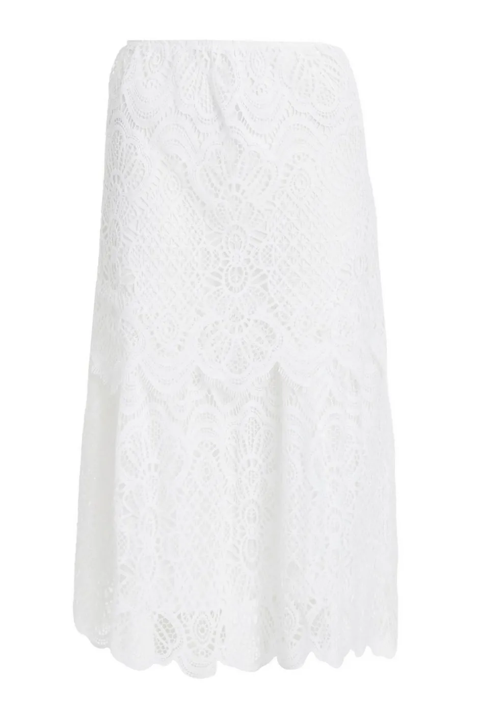 Quiz White Crochet Lace Skirt Hot