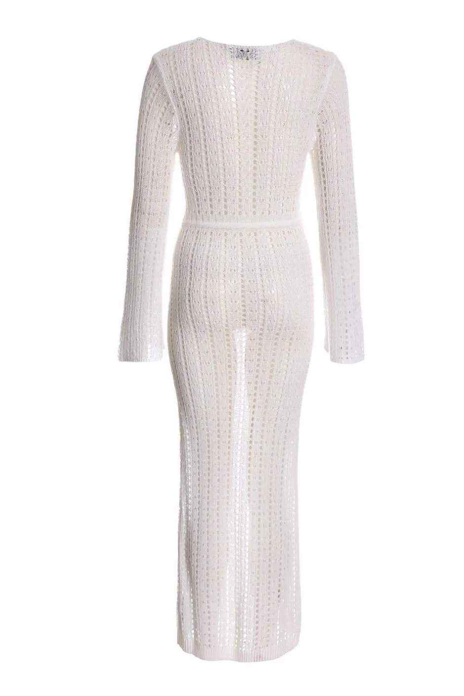 Quiz Crochet Maxi Dress White Sale