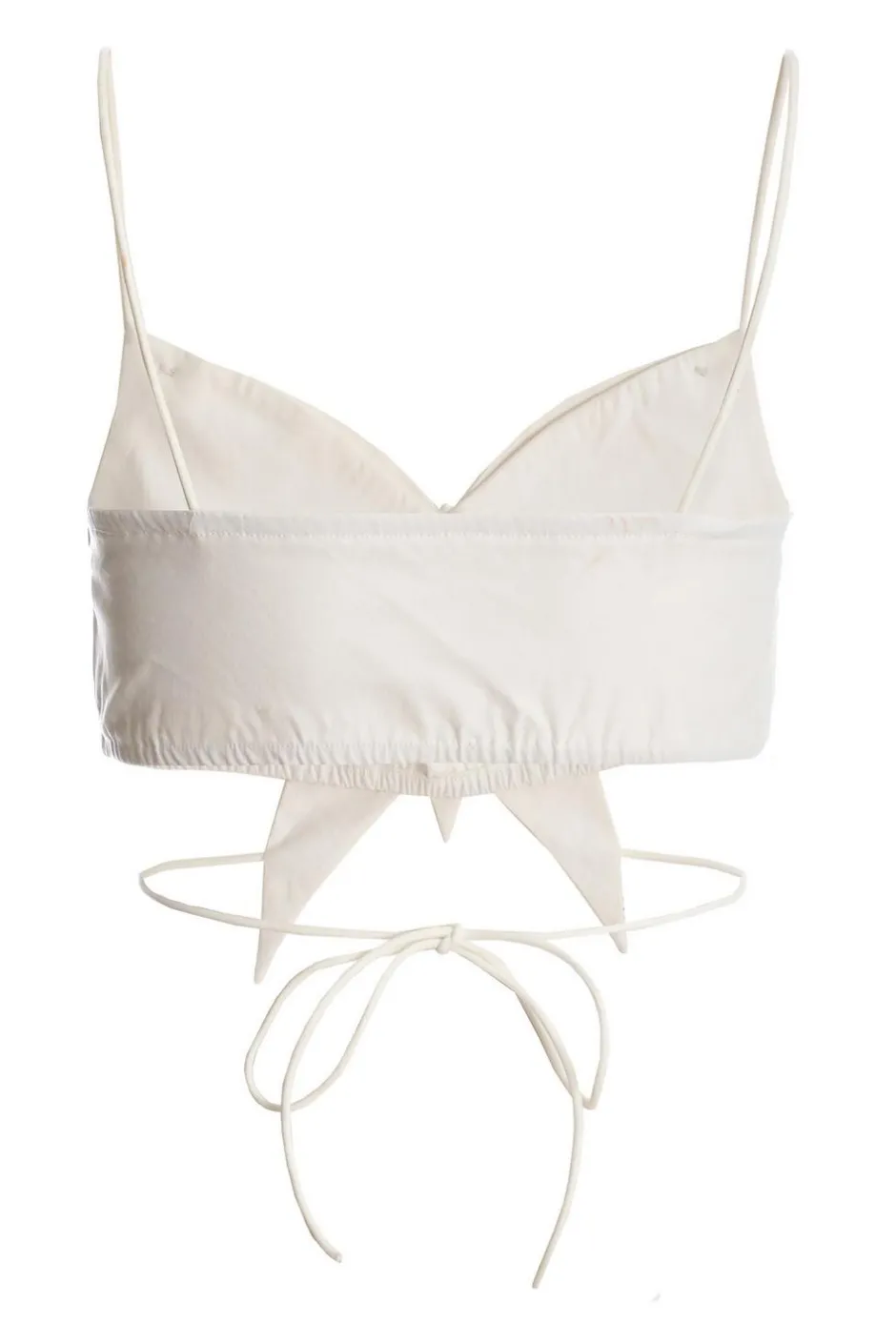 Quiz White Diamante Butterfly Tie Back Top Best