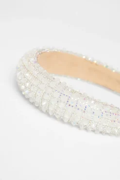 Quiz White Diamante Chunky Headband Sale