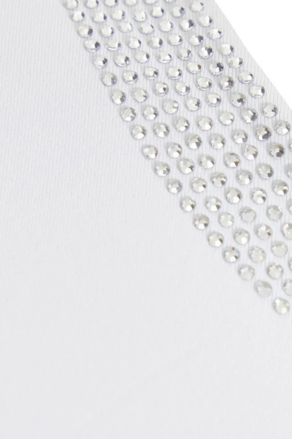 Quiz Diamante Trim Bodysuit White Clearance