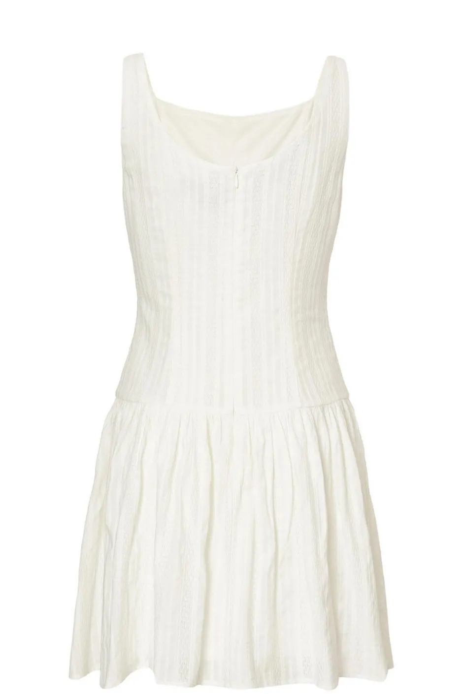 Quiz White Drop Waist Mini Dress Sale