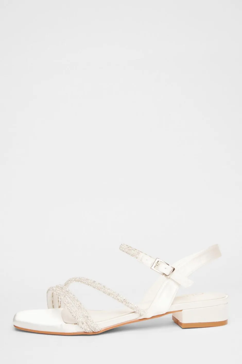 Quiz White Embellished Strappy Sandals Clearance