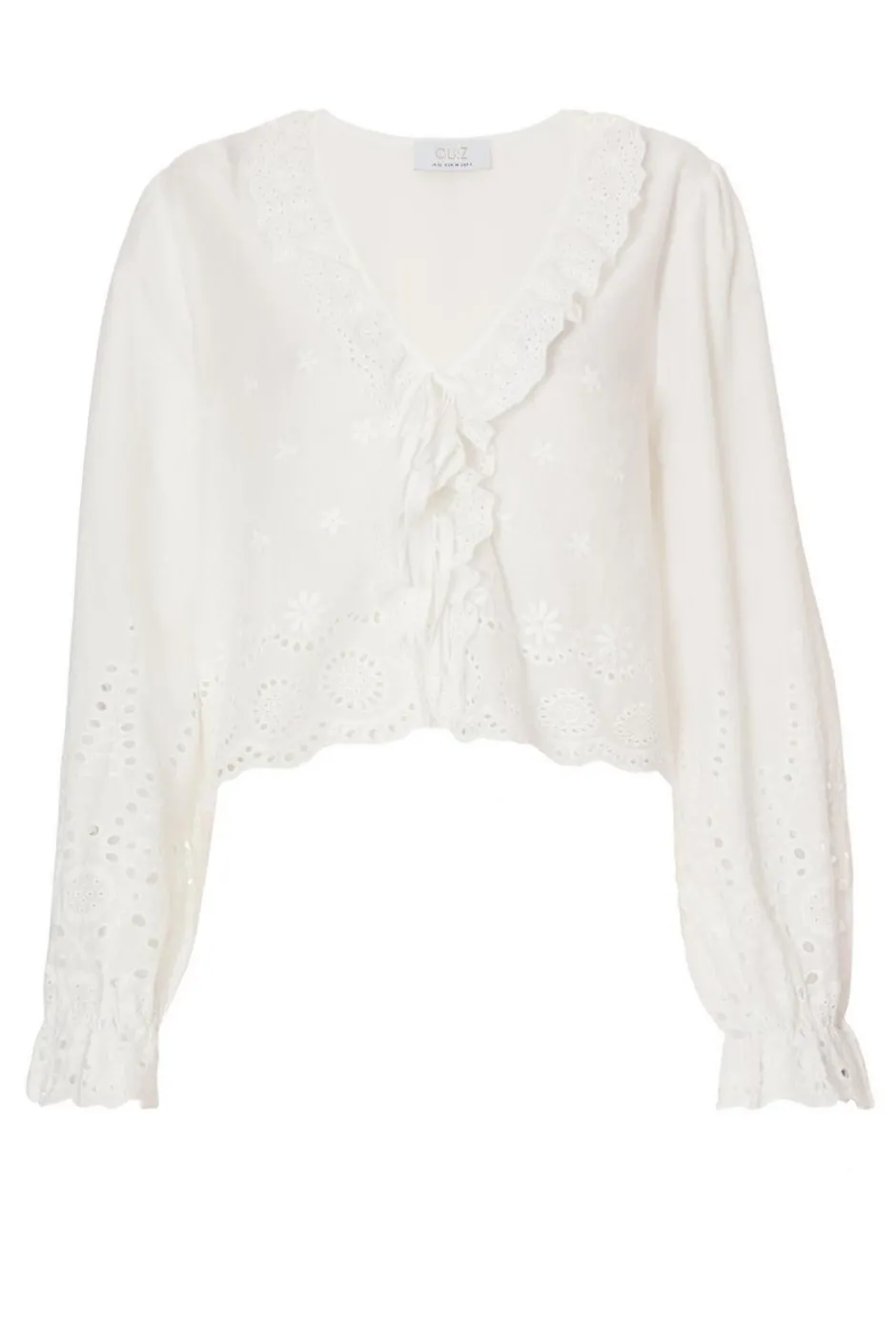 Quiz White Embroidered Blouse Online