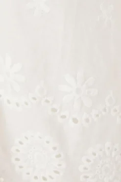 Quiz White Embroidered Blouse Online