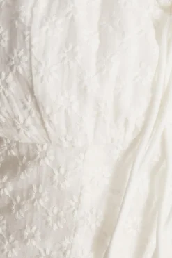 Quiz White Embroidered Cropped Top Sale