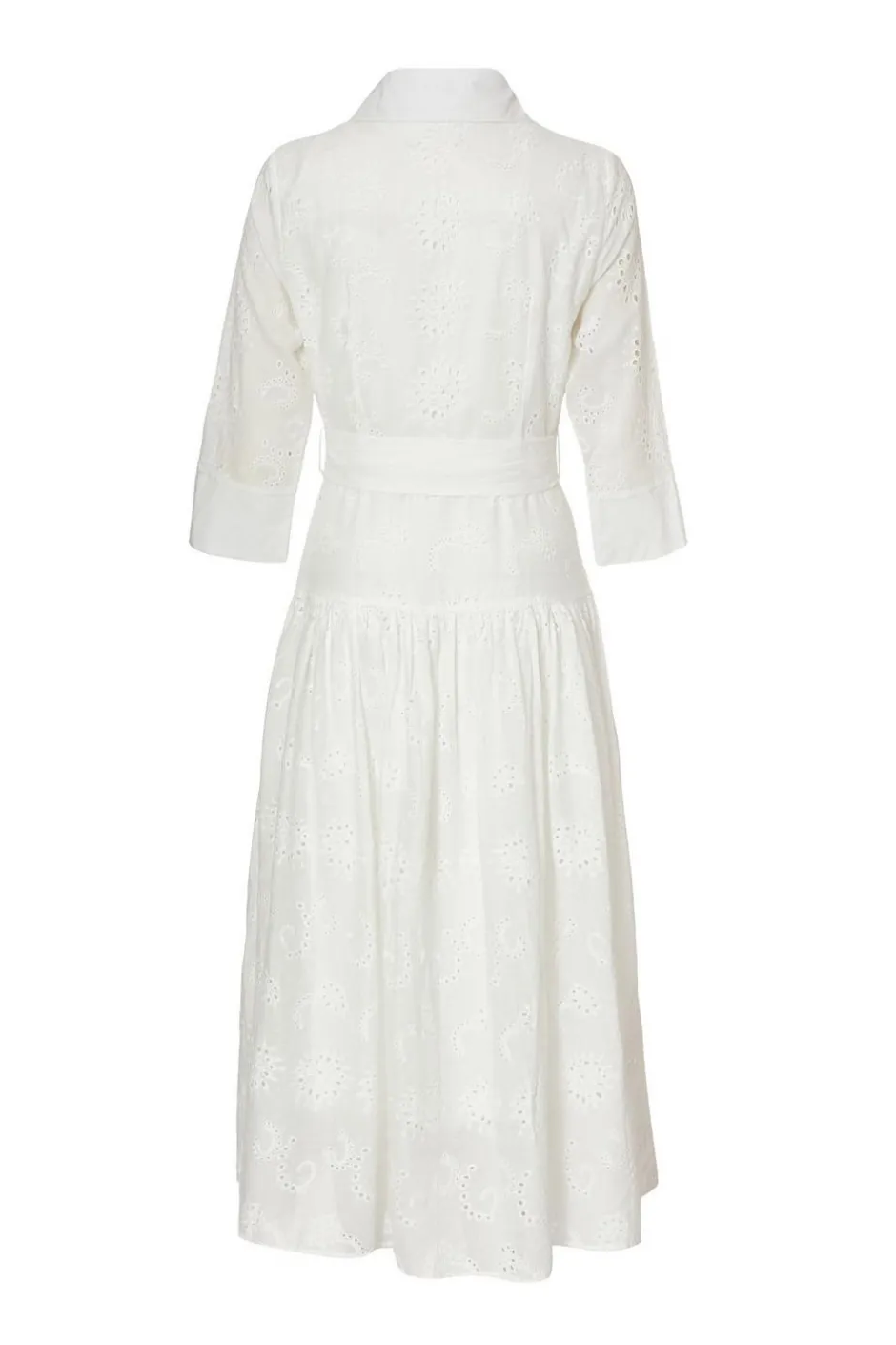 Quiz White Embroidered Midaxi Shirt Dress