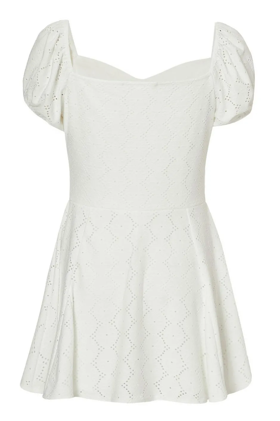 Quiz White Embroidered Milkmaid Playsuit Outlet