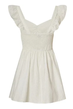 Quiz White Embroidered Mini Skater Dress Hot