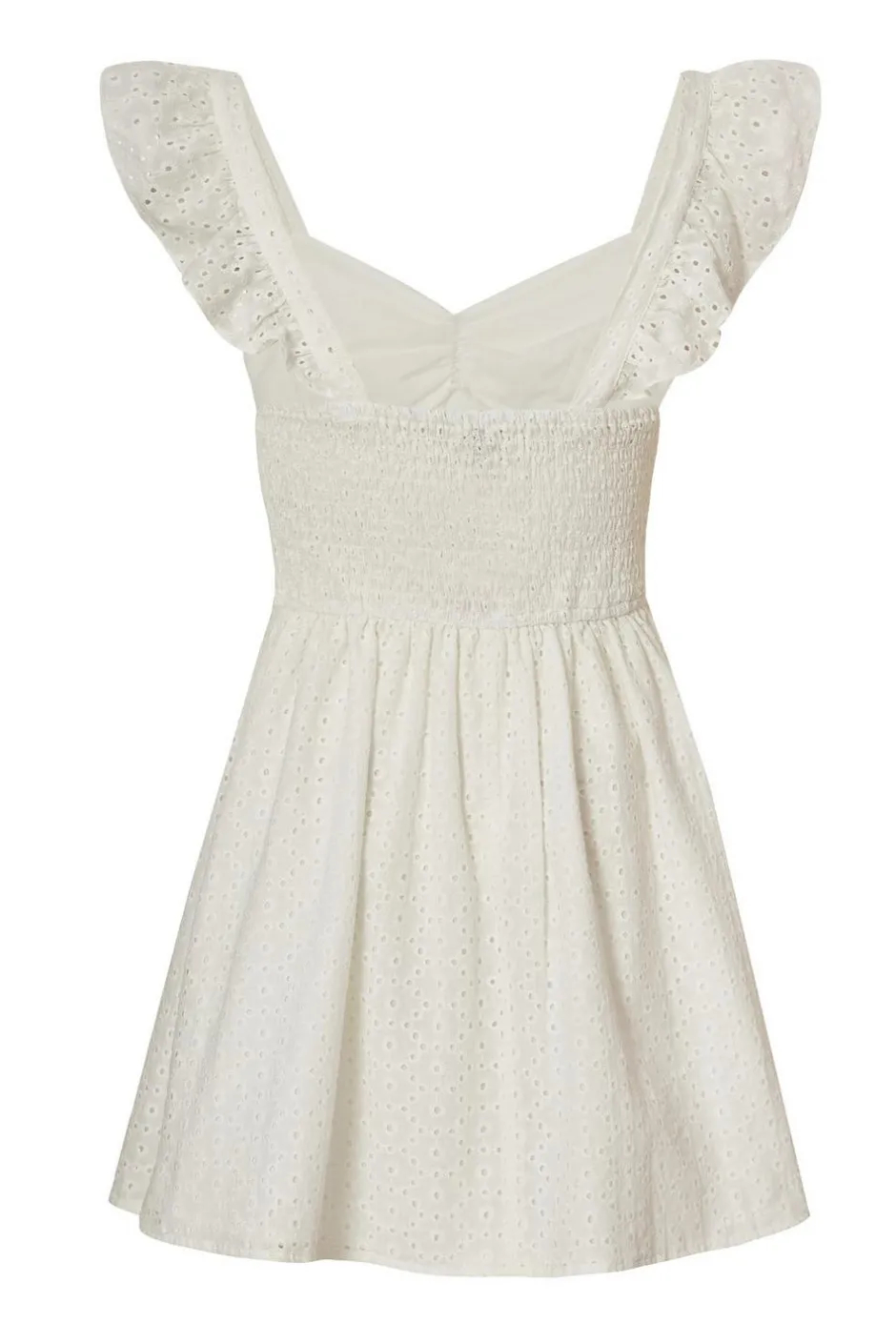 Quiz White Embroidered Mini Skater Dress Hot