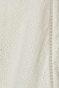 Quiz White Embroidered Mini Skater Dress Hot