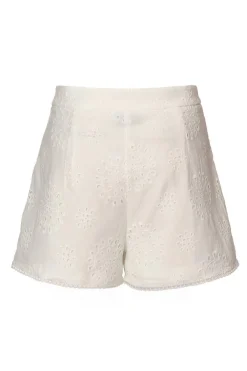 Quiz White Embroidered Shorts Best