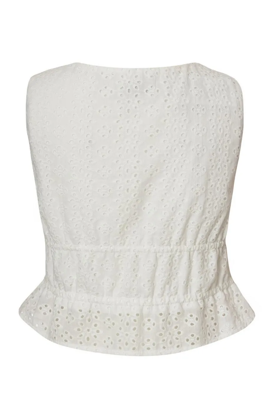Quiz White Embroidered Tie Front Top New