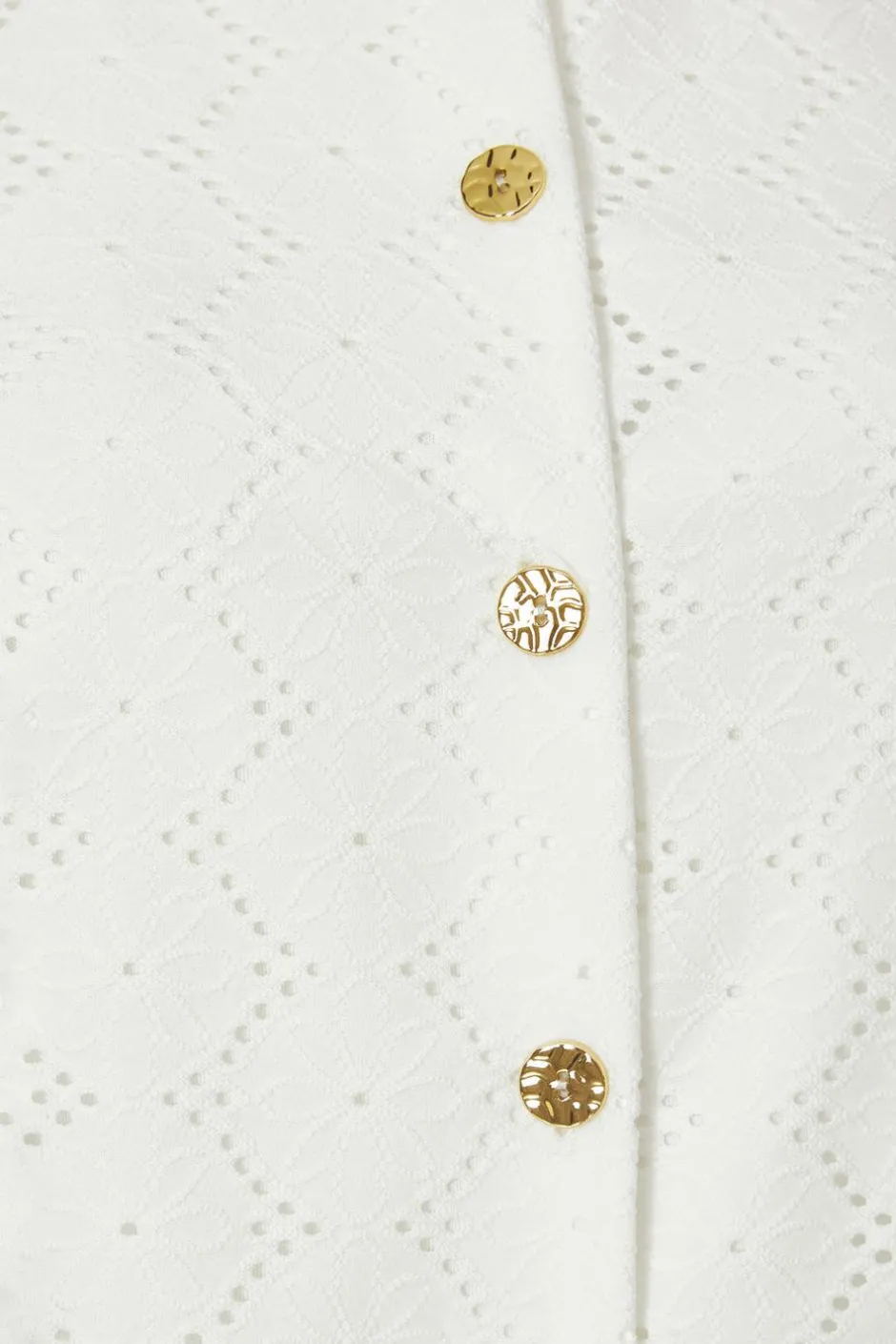Quiz White Embroidered Waistcoat Sale