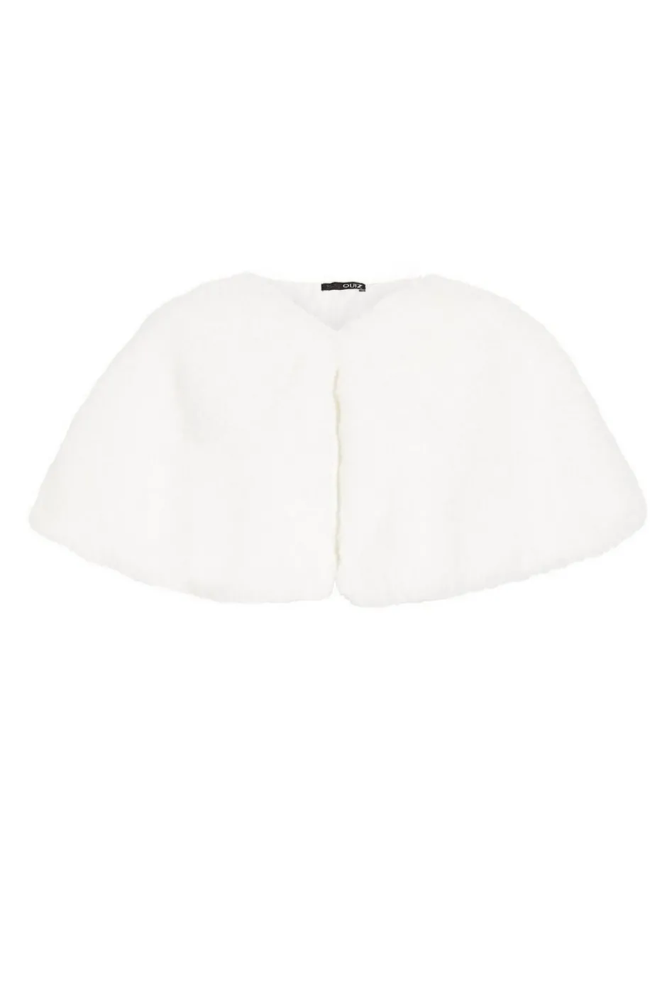Quiz Faux Fur Wrap White Online
