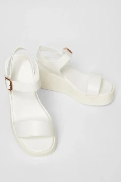 Quiz White Faux Leather Wedges Discount