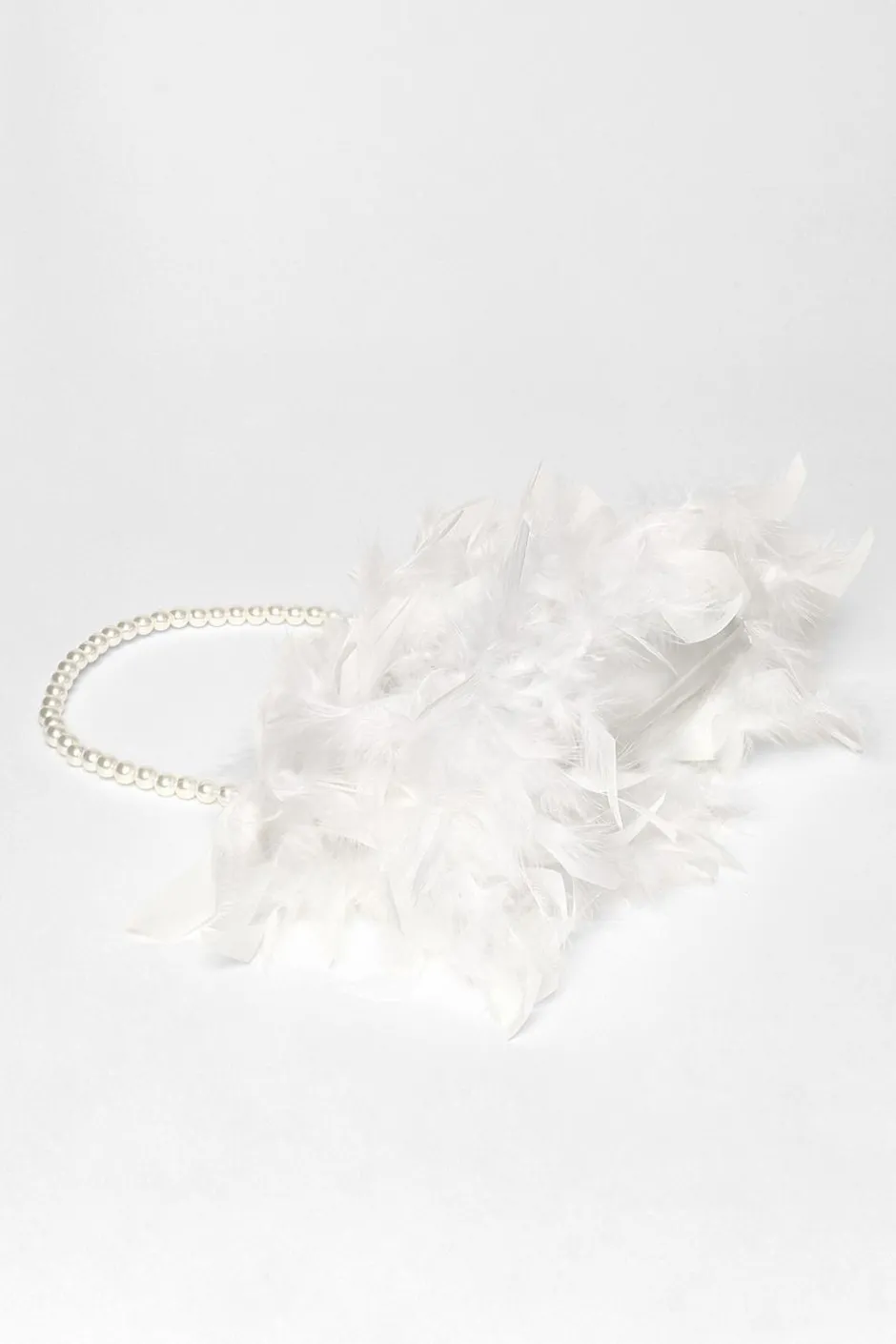 Quiz White Feather Clutch Bag Sale