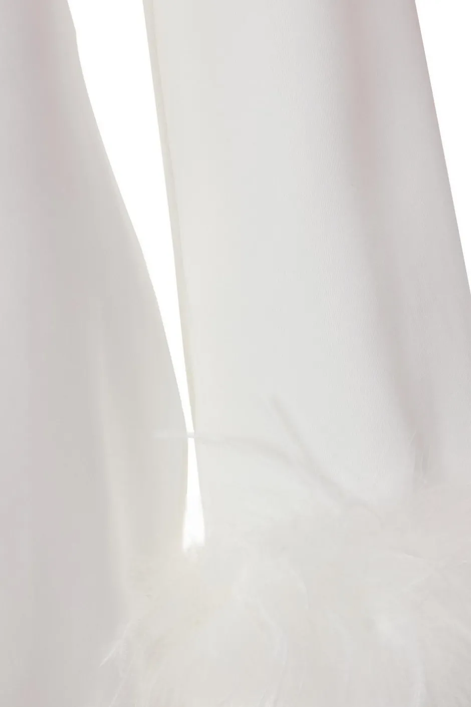 Quiz Feather Trim Mini Dress White Outlet