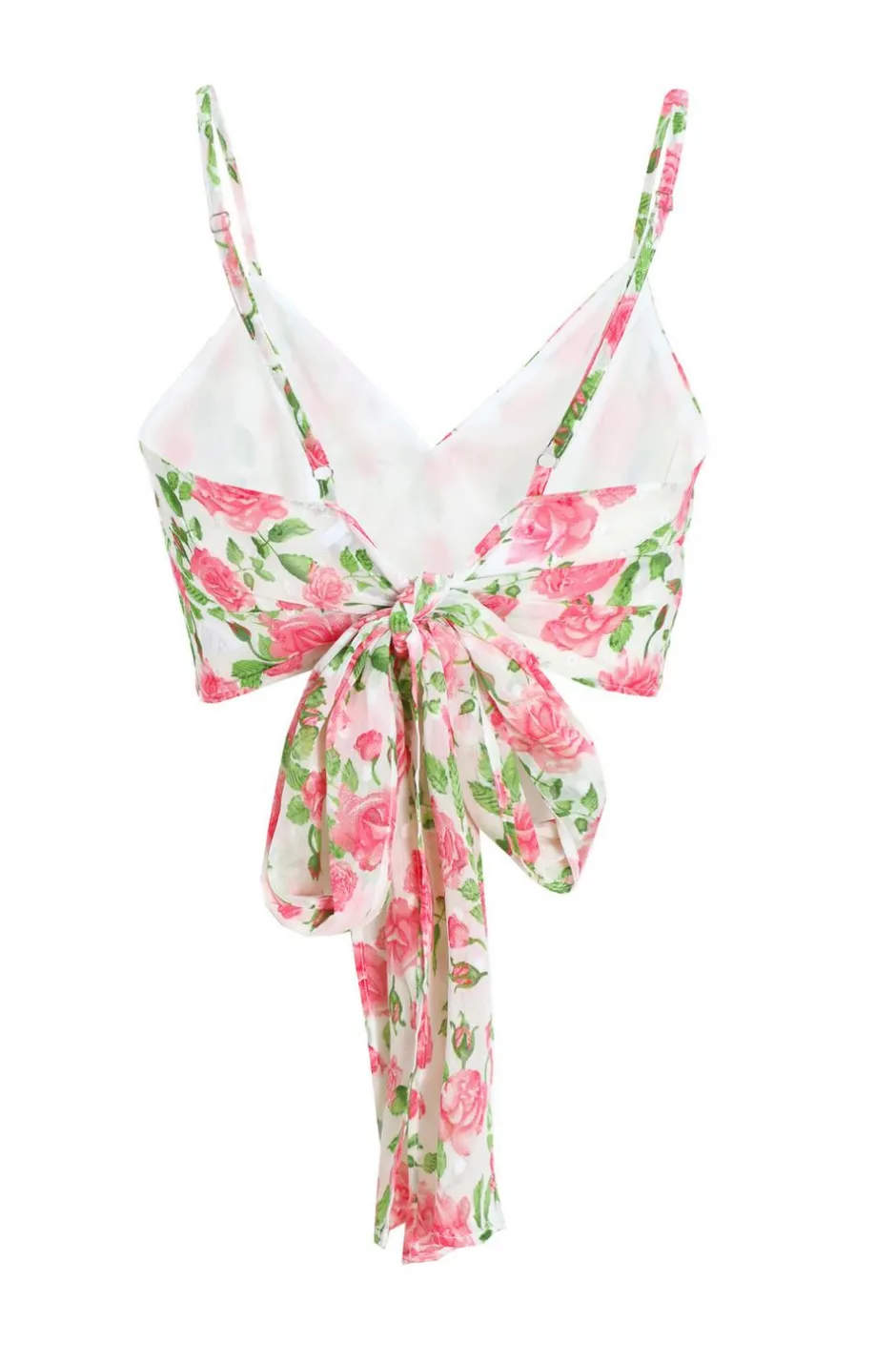 Quiz White Floral Chiffon Crop Top Sale