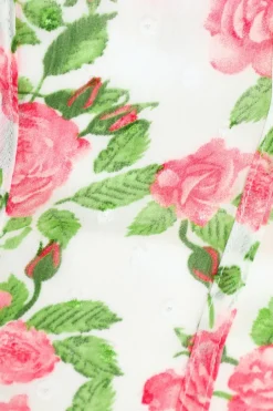 Quiz White Floral Chiffon Crop Top Sale