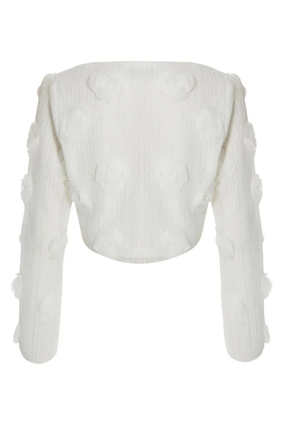 Quiz White Floral Cropped Cardigan Best