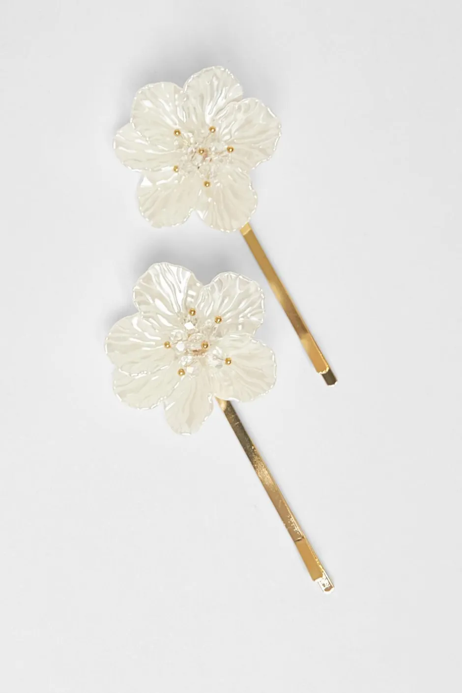 Quiz Floral Hair Slides White Outlet