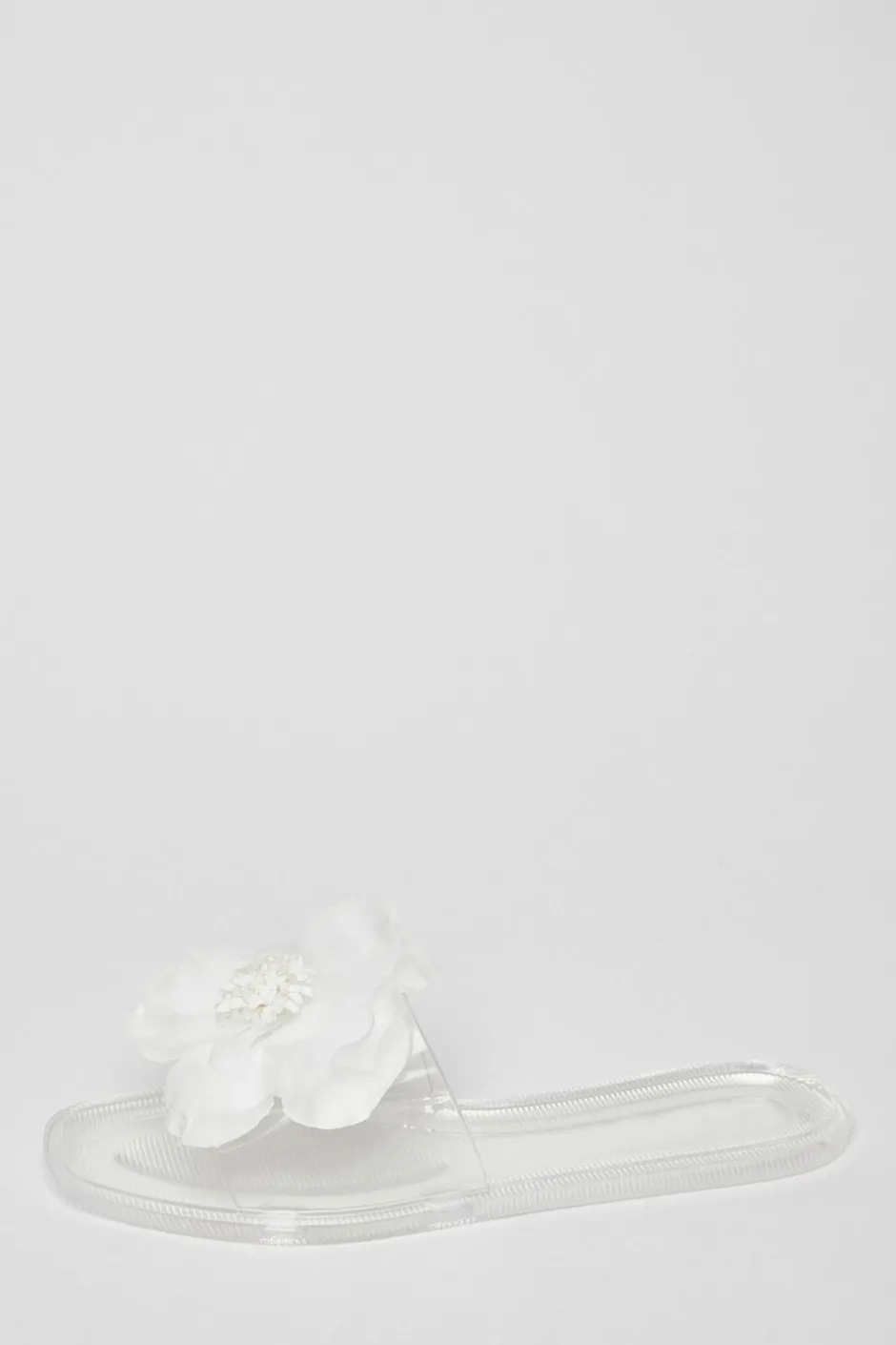 Quiz Floral Jelly Sandals White Sale