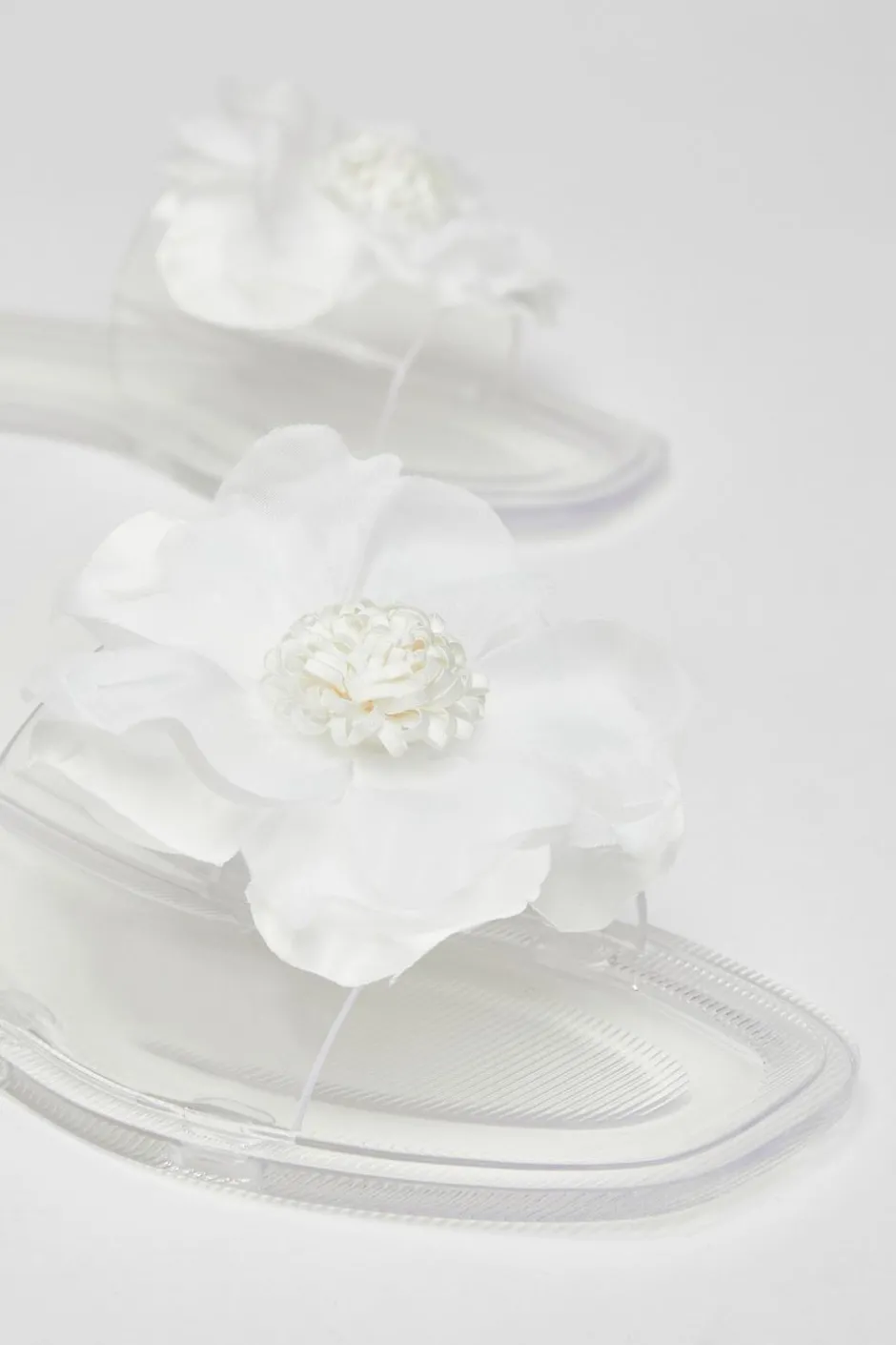Quiz Floral Jelly Sandals White Sale