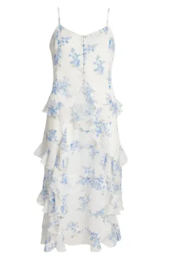 Quiz White Floral Long Ruffle Top Best