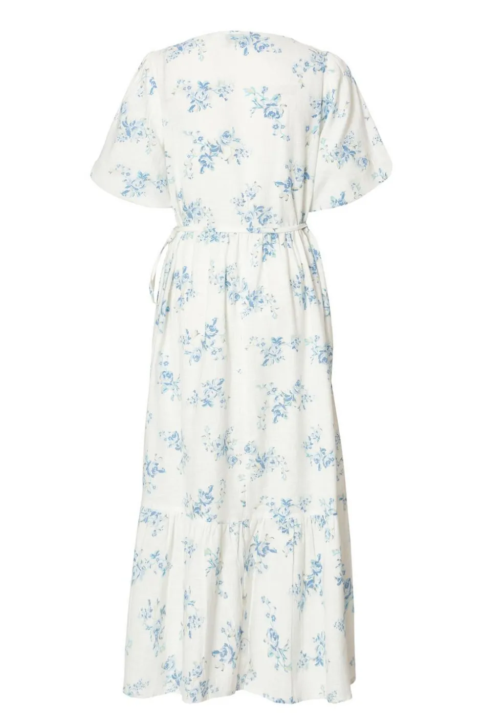 Quiz White Floral Wrap Midaxi Dress Online