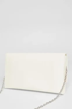 Quiz Fold Over Envelope Bag White Discount